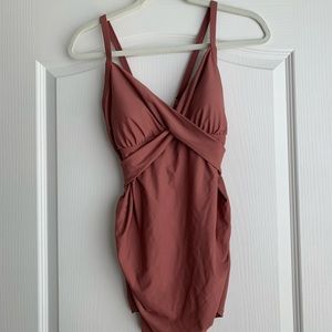 Pink Blush Maternity Swim Top
